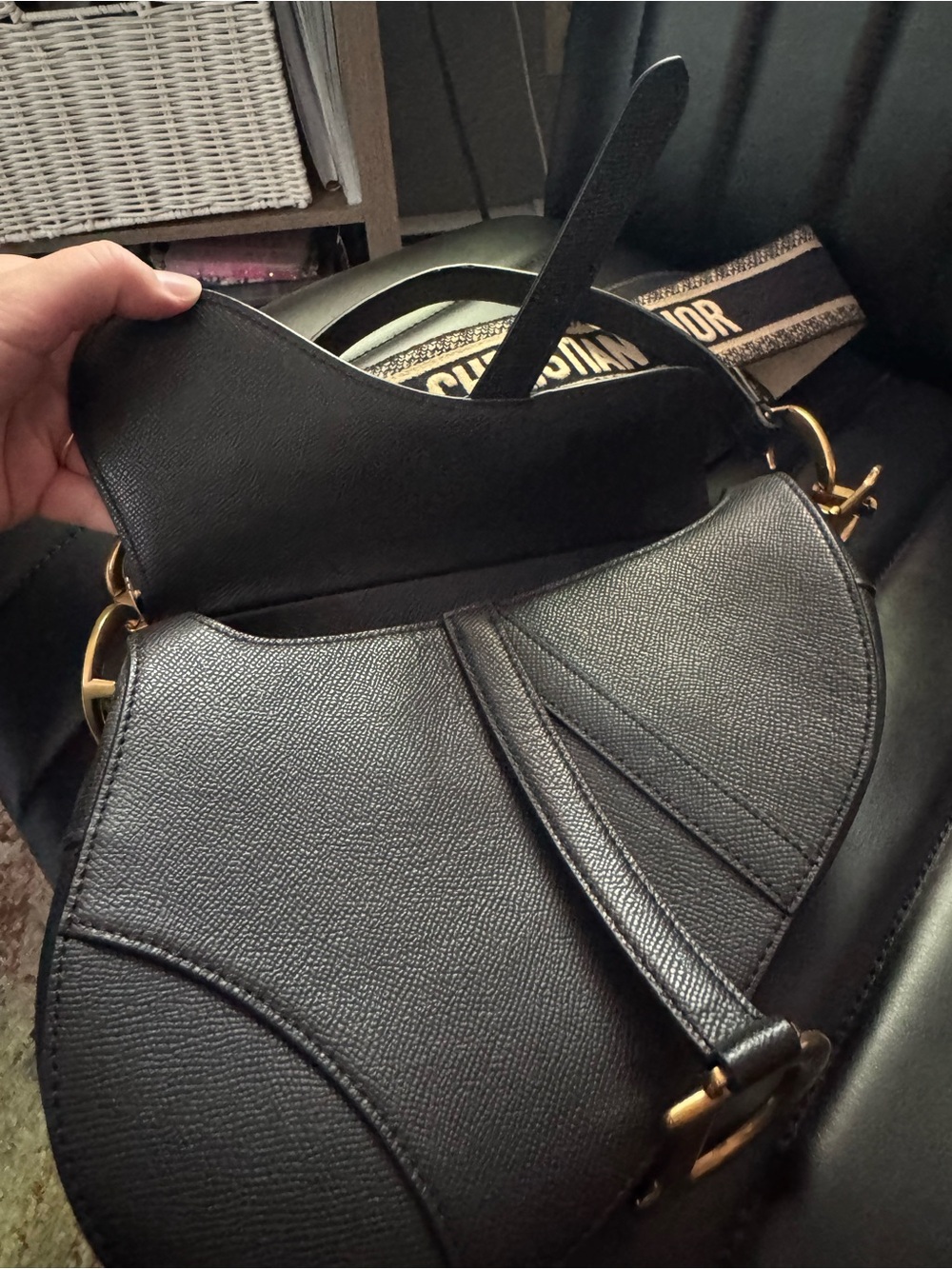 Saddle Bag with Gold 'D' Charm - Picture 5 of 11